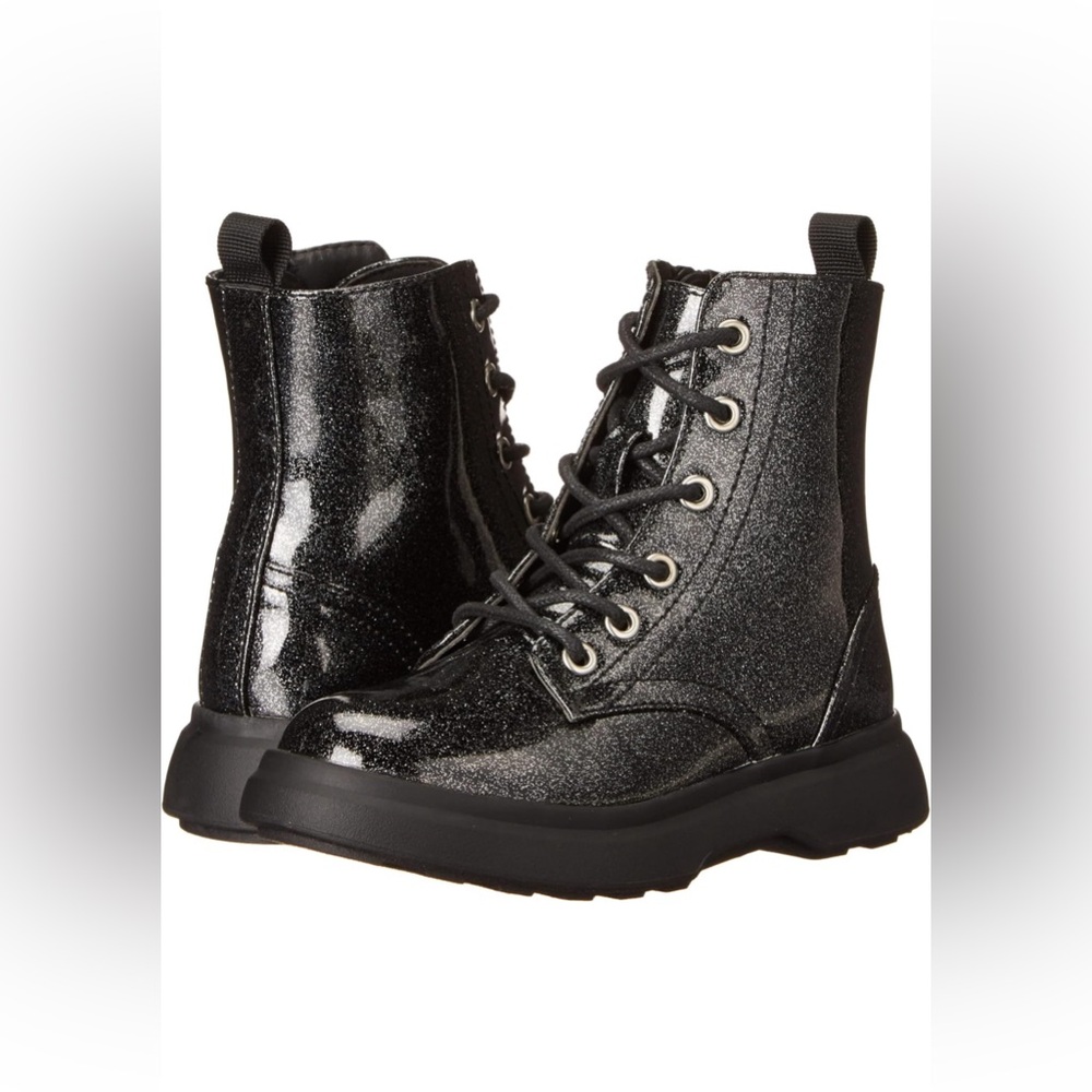 New DV by Dolce Vita Girl’s Colada Black Sparkle Ankle Boot size 5